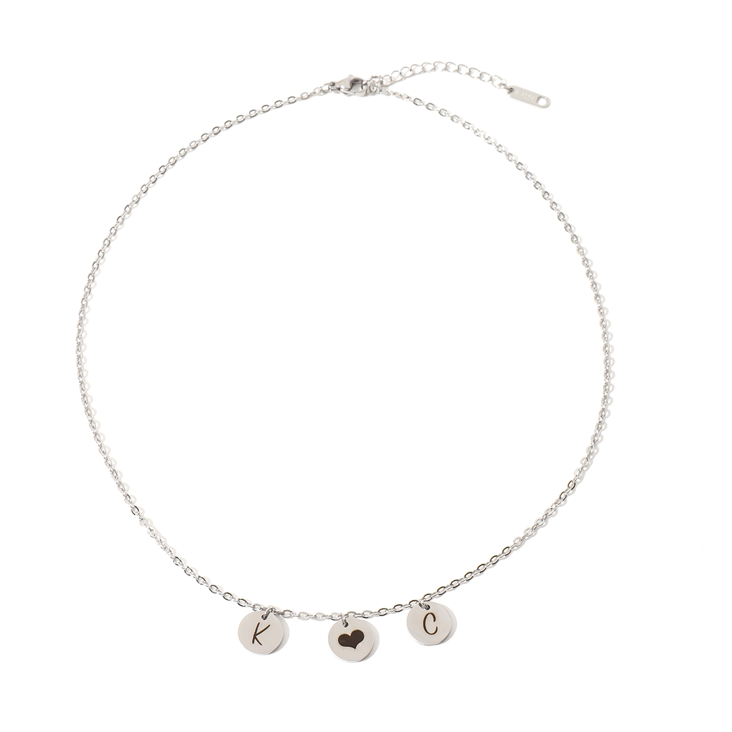 Custom Pendant Necklaces with Engraved Letters or Emojis