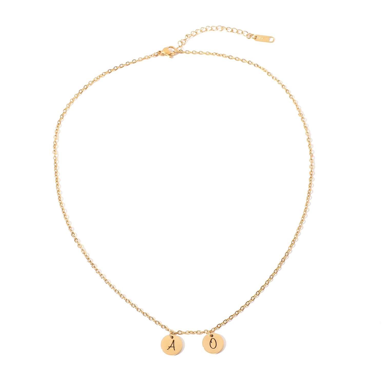 Custom Pendant Necklaces with Engraved Letters or Emojis