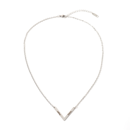 V shaped Custom Necklace with Double Names