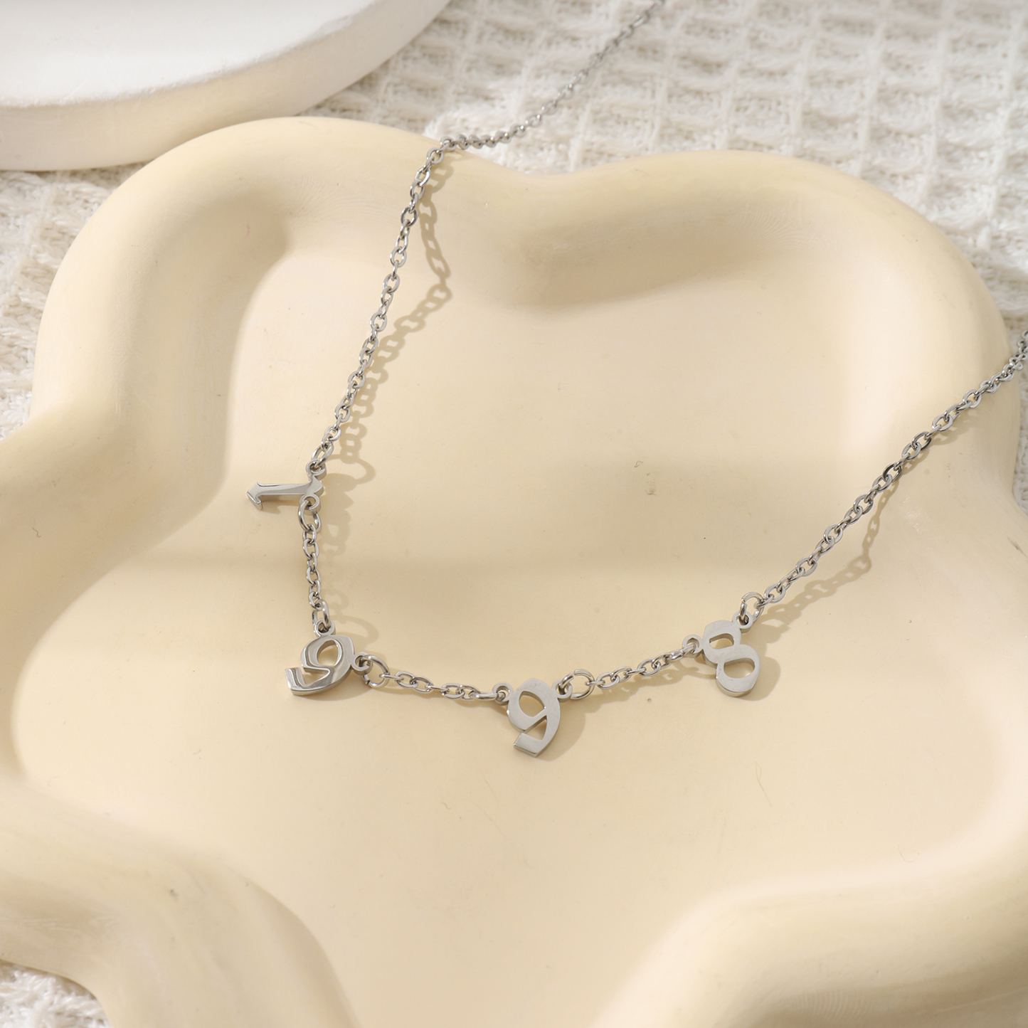 Custom Digital Year-Month-Birthday-Anniversary Chain Necklace