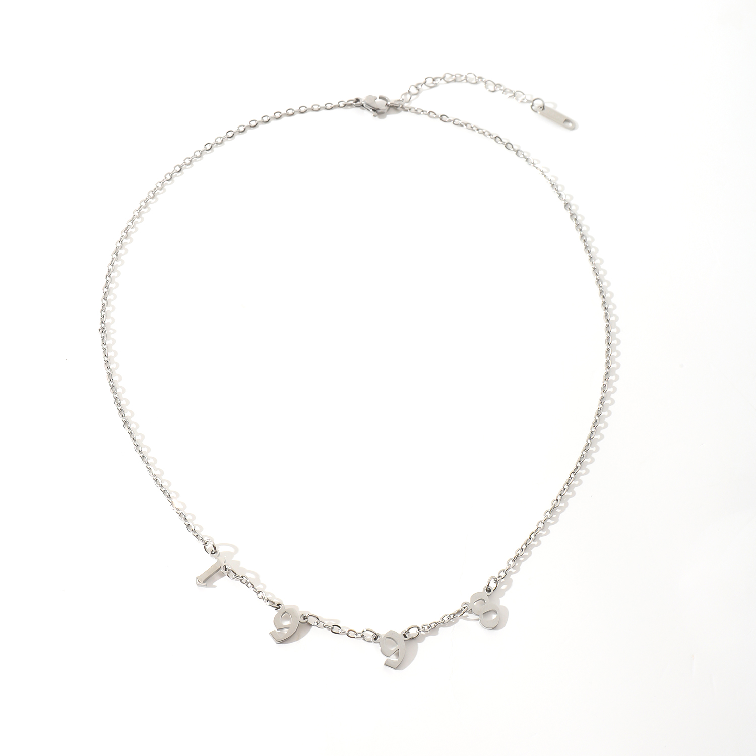 Custom Digital Year-Month-Birthday-Anniversary Chain Necklace