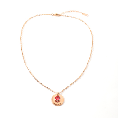 Custom Names and Birthday Dates with Birthstones Necklace