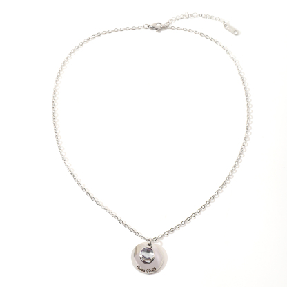 Custom Names and Birthday Dates with Birthstones Necklace