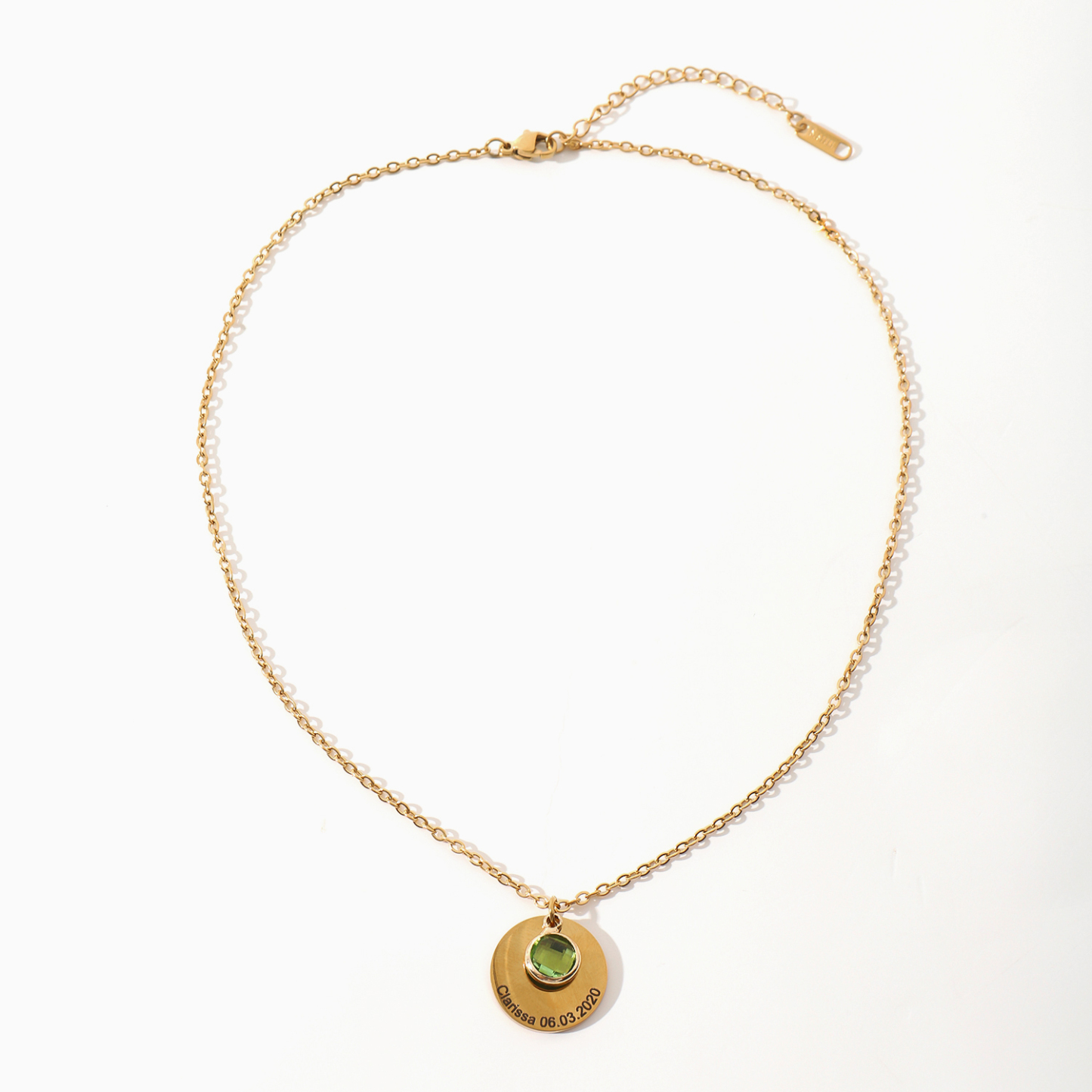 Custom Names and Birthday Dates with Birthstones Necklace