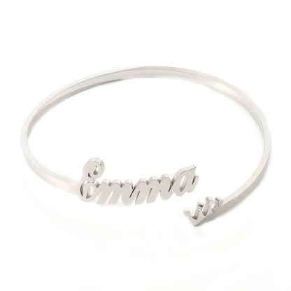 Custom Crown-shaped Name Bracelet and Rings Jewelry Set