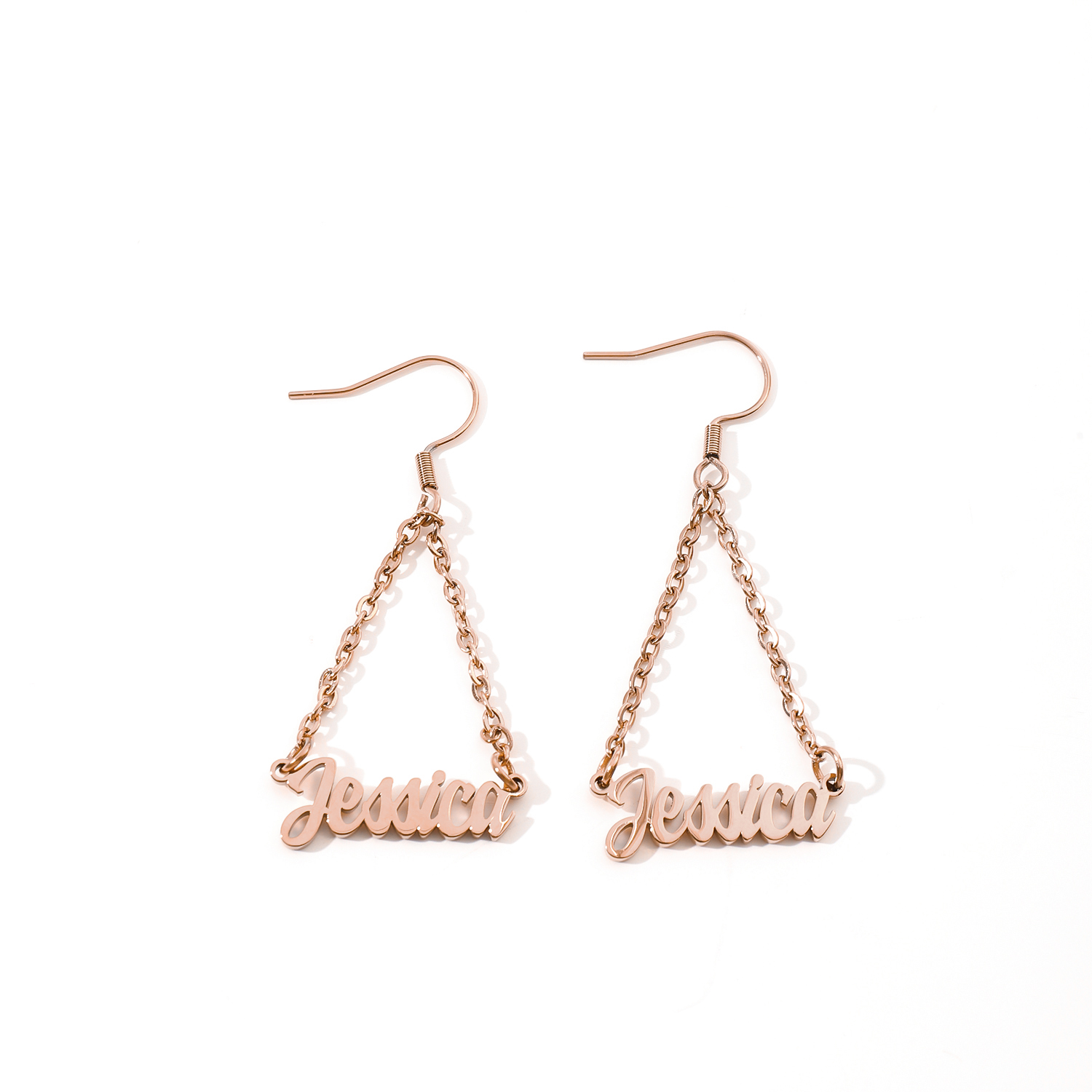 Designer Customized Name Pendant Earrings