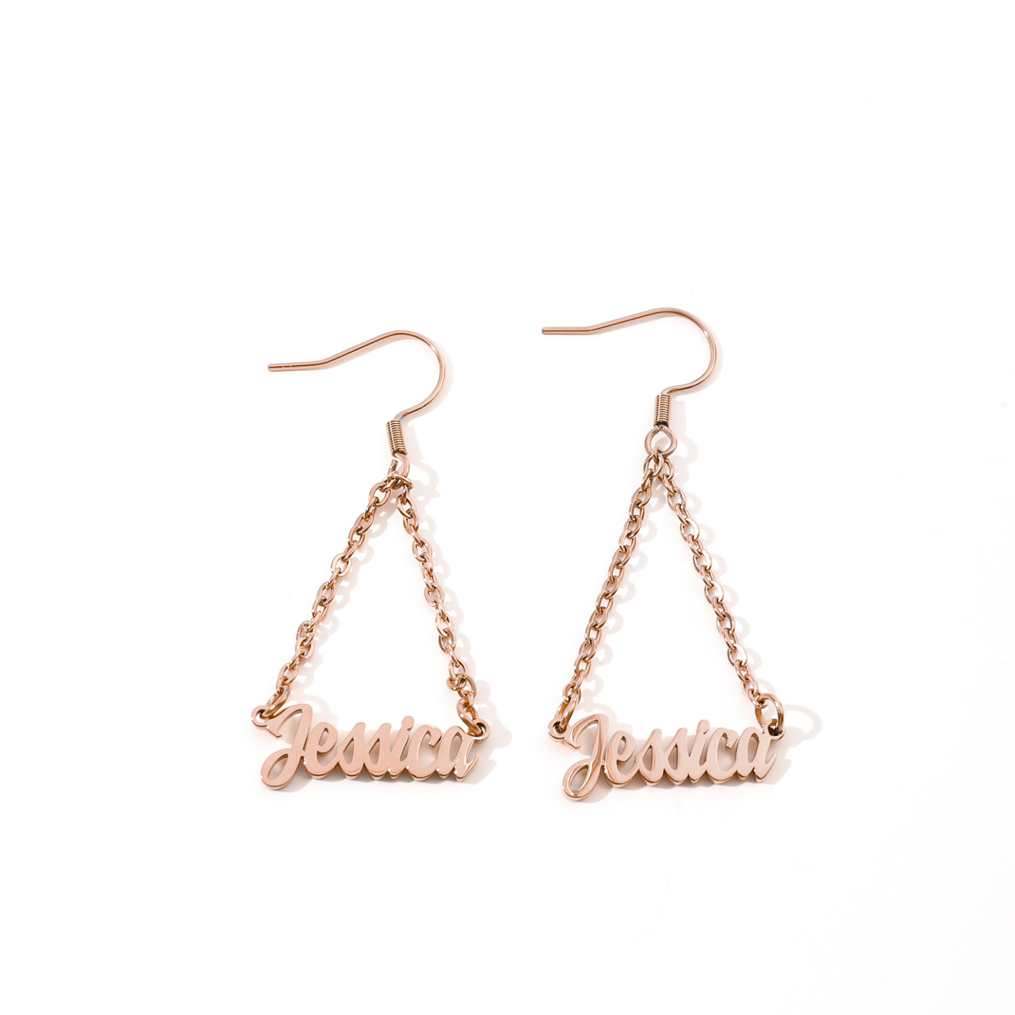 Designer Customized Name Pendant Earrings