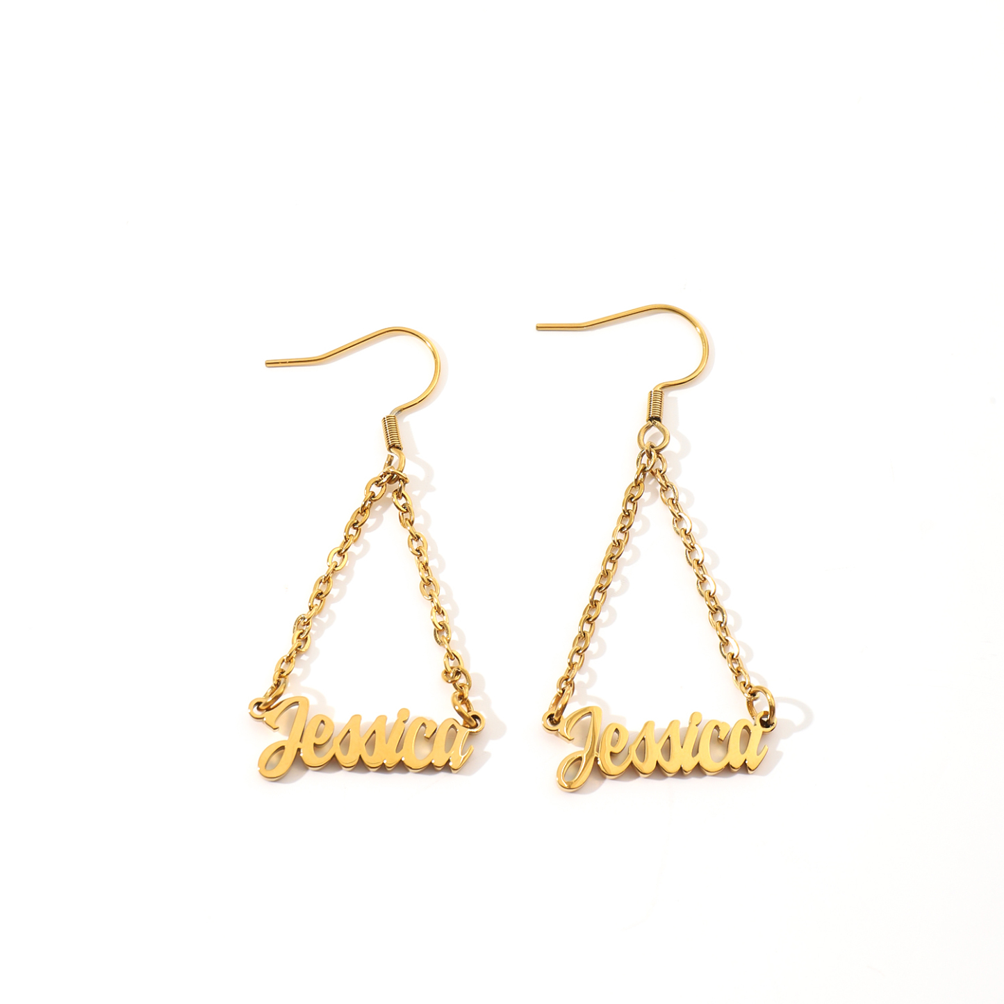 [Copy]Custom Name Earrings with Pendants in Artistic Fonts