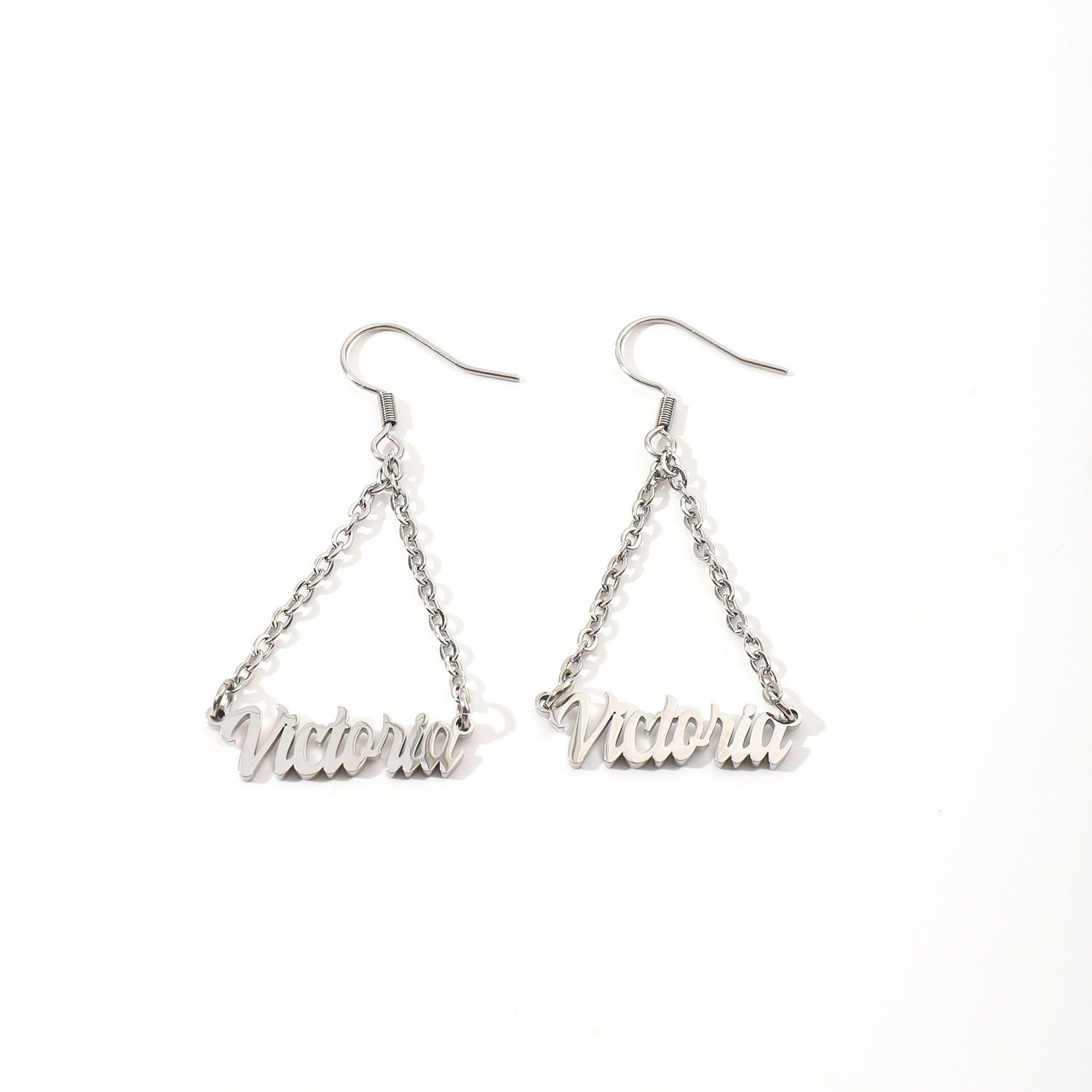 [Copy]Custom Name Earrings with Pendants in Artistic Fonts