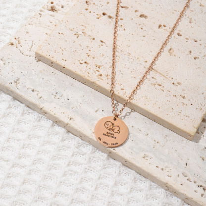 Custom Necklaces with Baby's Birth Information to Commemorate Newborns