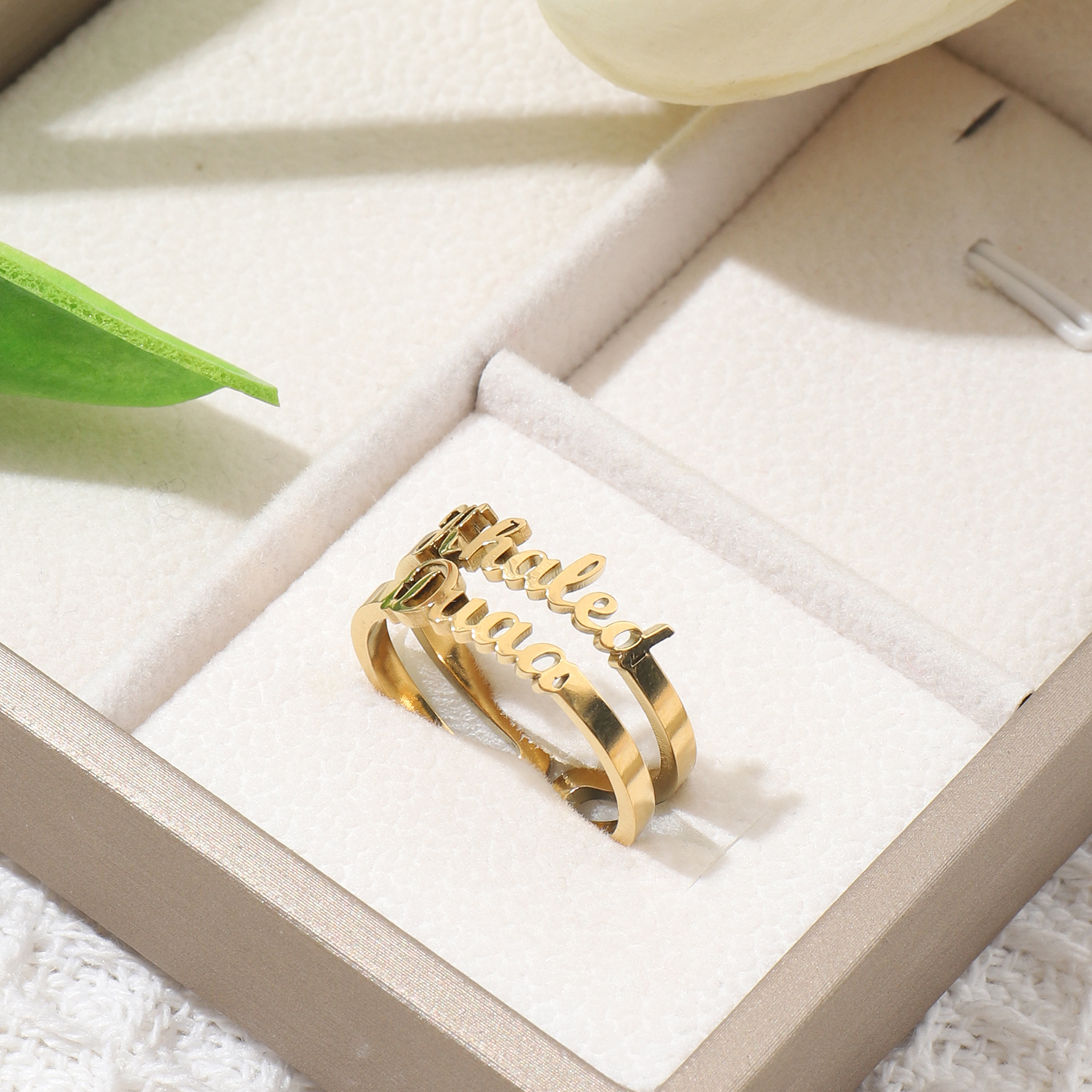 Custom Name Ring for Two Names Gift