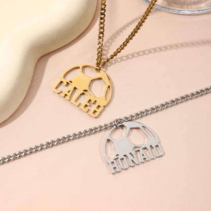 [Copy]Custom name Necklace with the Pattern of Shooting at the Basket