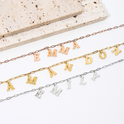 [Copy]Best Seller Custom Letter Name Pendant Necklace