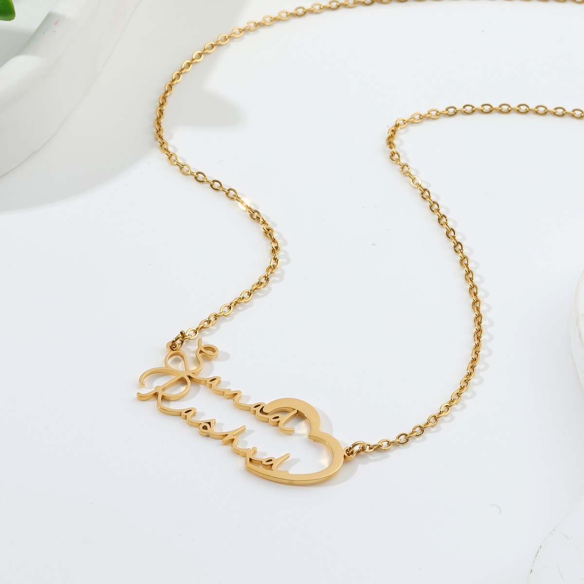 Custom Double Names Connected by Hearts