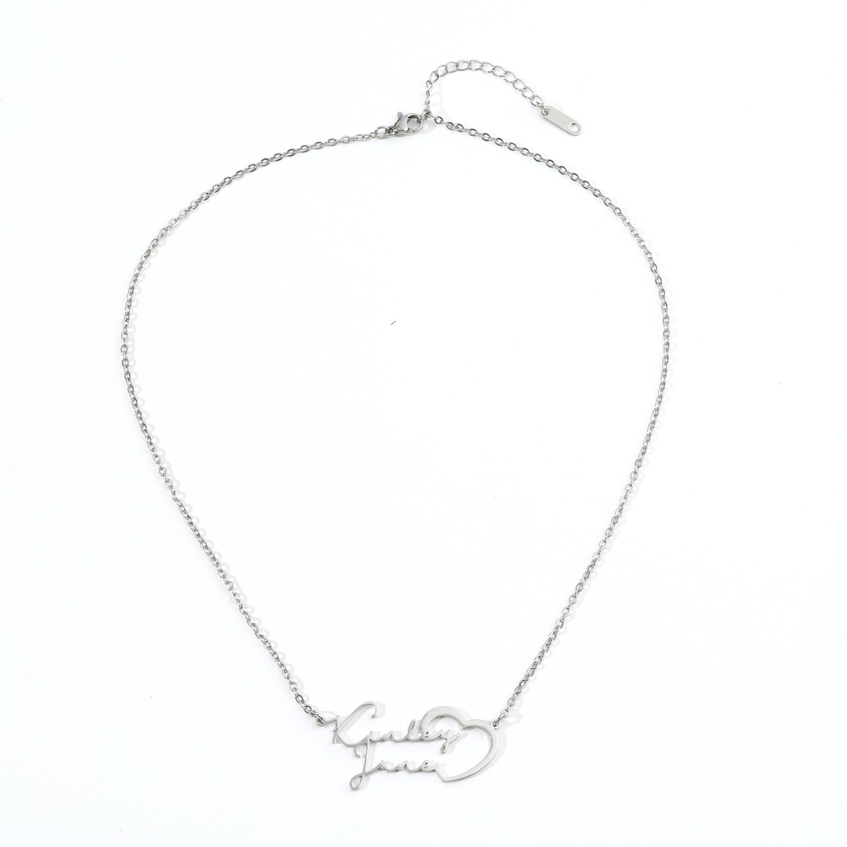 Custom Double Names Connected by Hearts