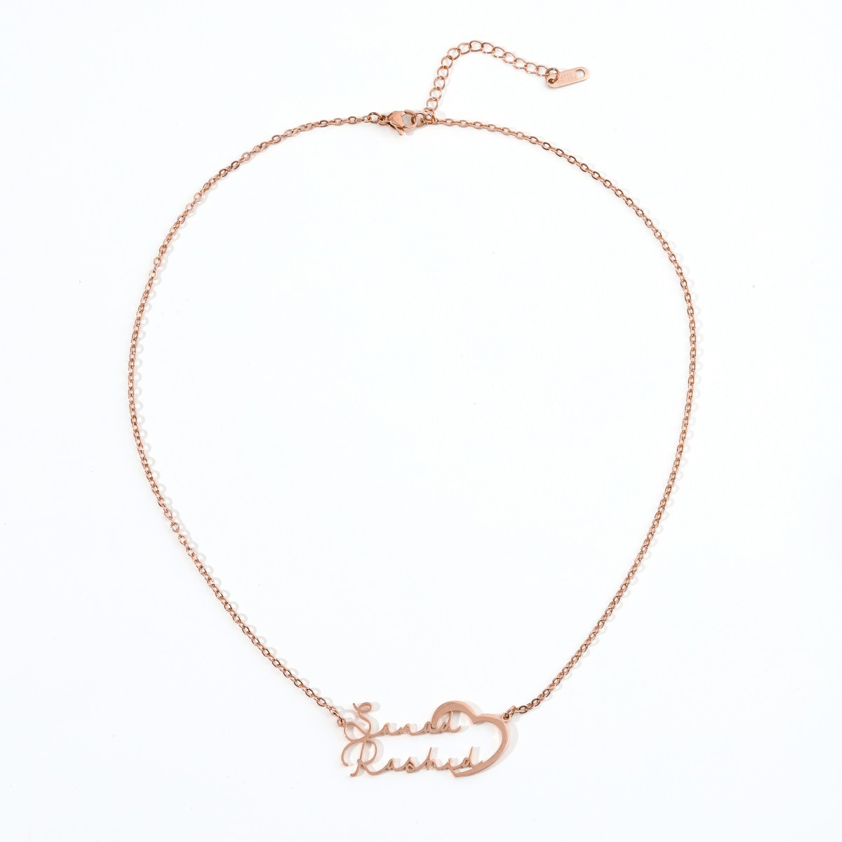 Custom Double Names Connected by Hearts