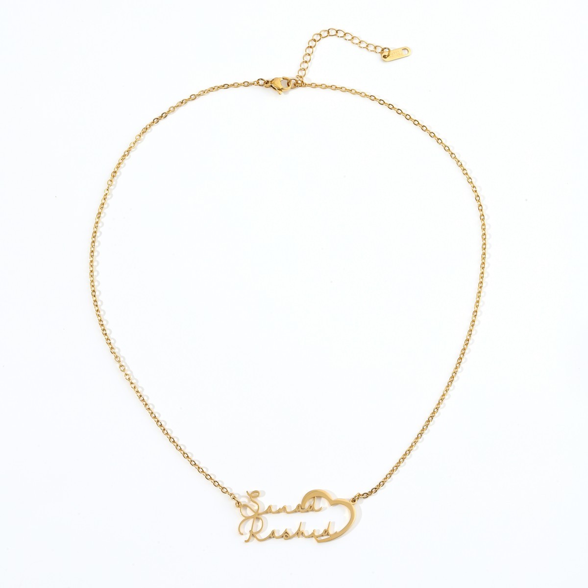 Custom Double Names Connected by Hearts