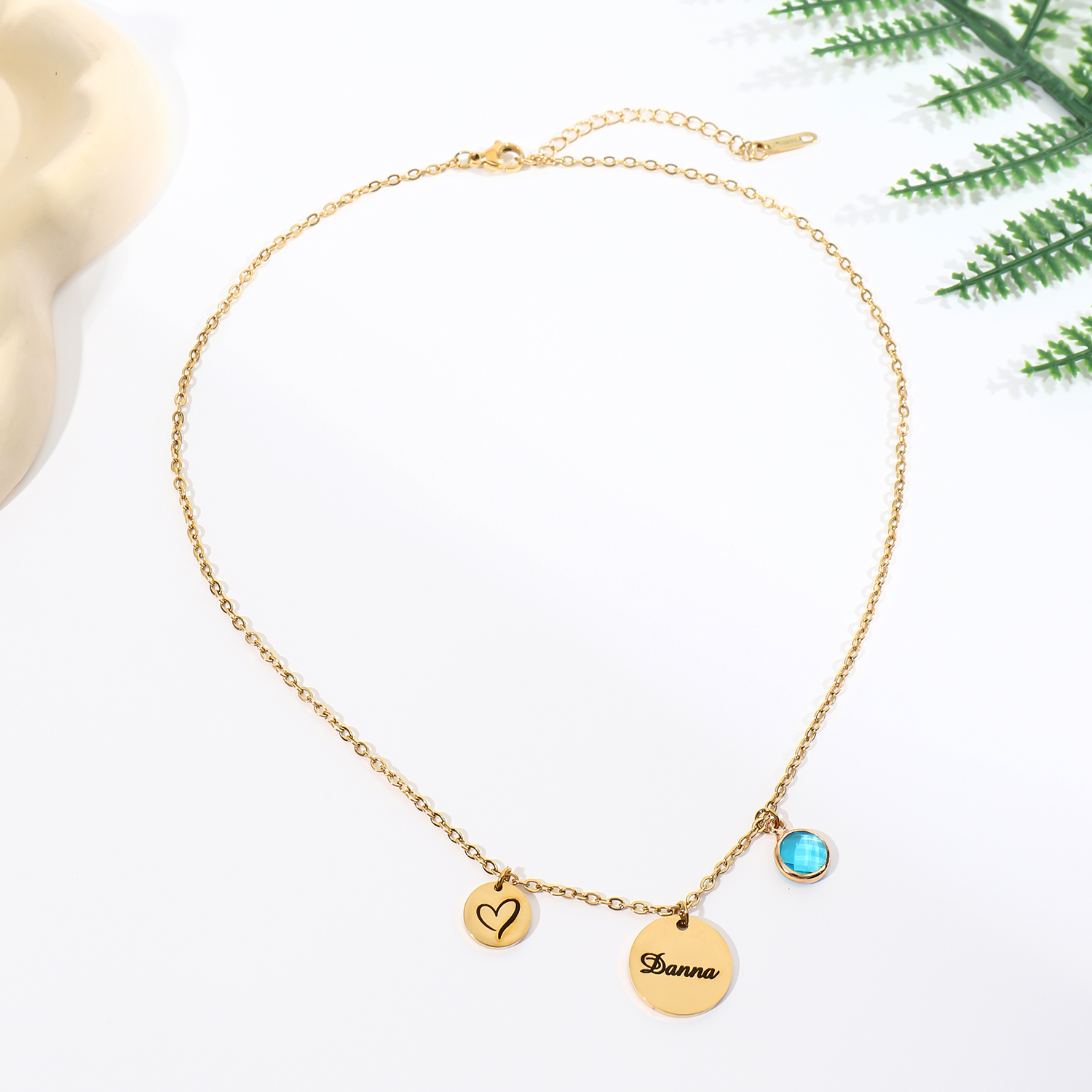 Custom Necklace combination Names Emojis and Birthstones