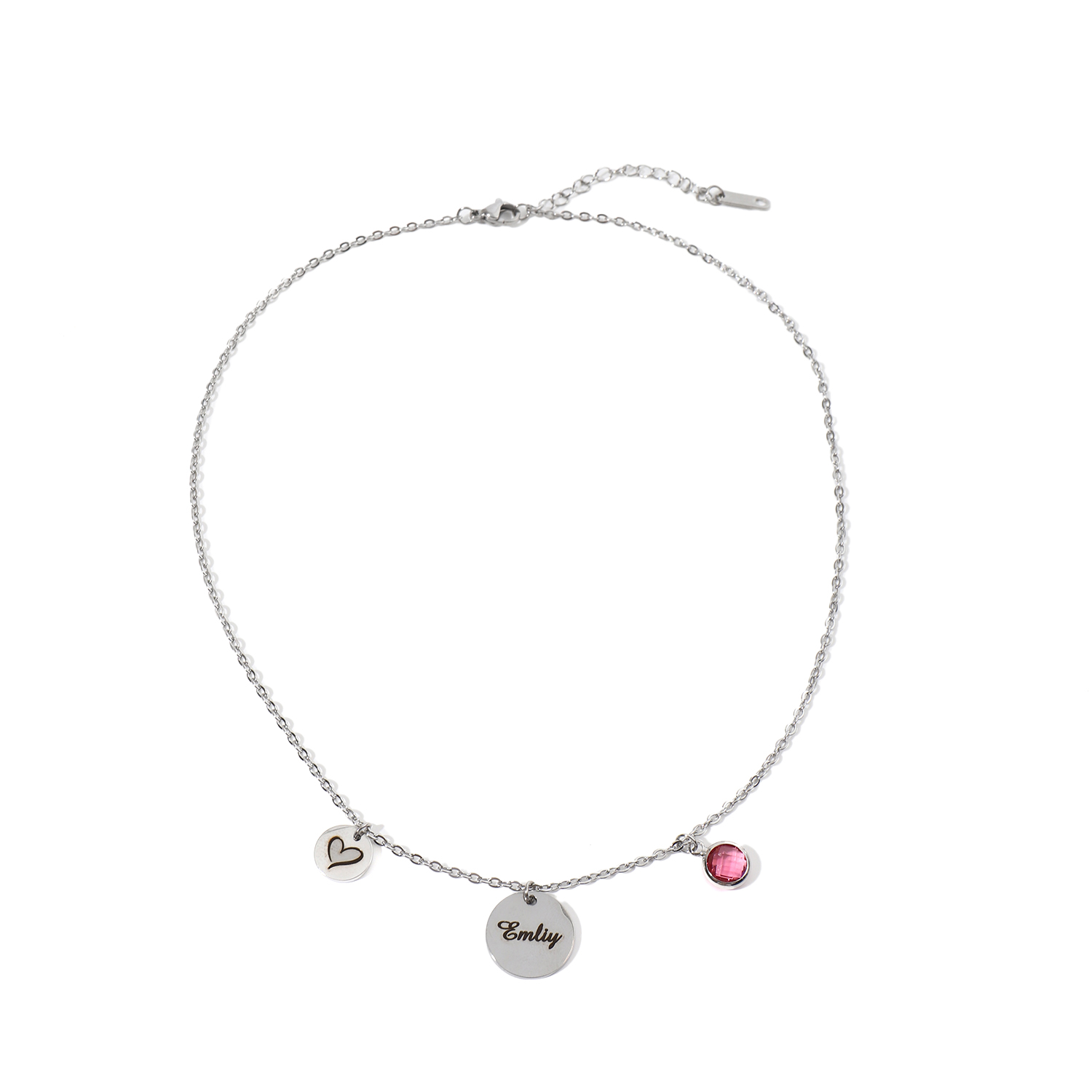 Custom Necklace combination Names Emojis and Birthstones