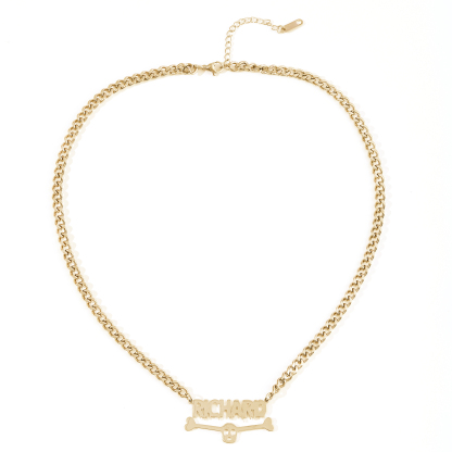 Custom Thick Chain Skull Punk Style Halloween Necklace