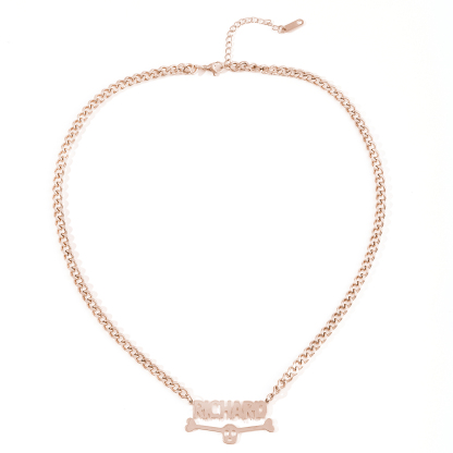 Custom Thick Chain Skull Punk Style Halloween Necklace