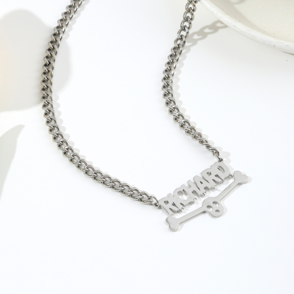 Custom Thick Chain Skull Punk Style Halloween Necklace