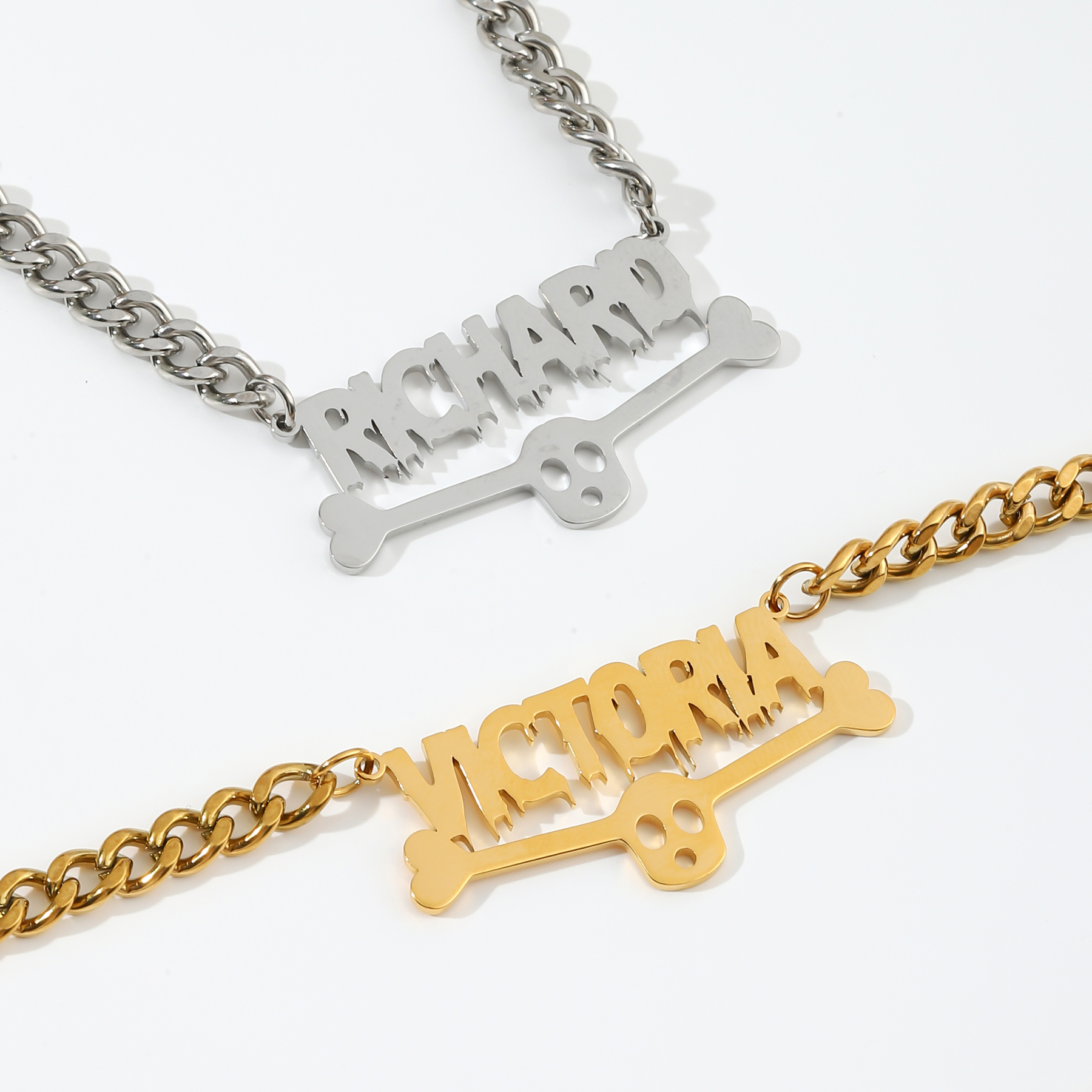 Custom Thick Chain Skull Punk Style Halloween Necklace