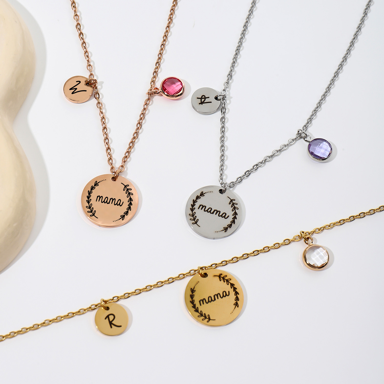 [Copy]Custom Necklace combination Names Emojis and Birthstones