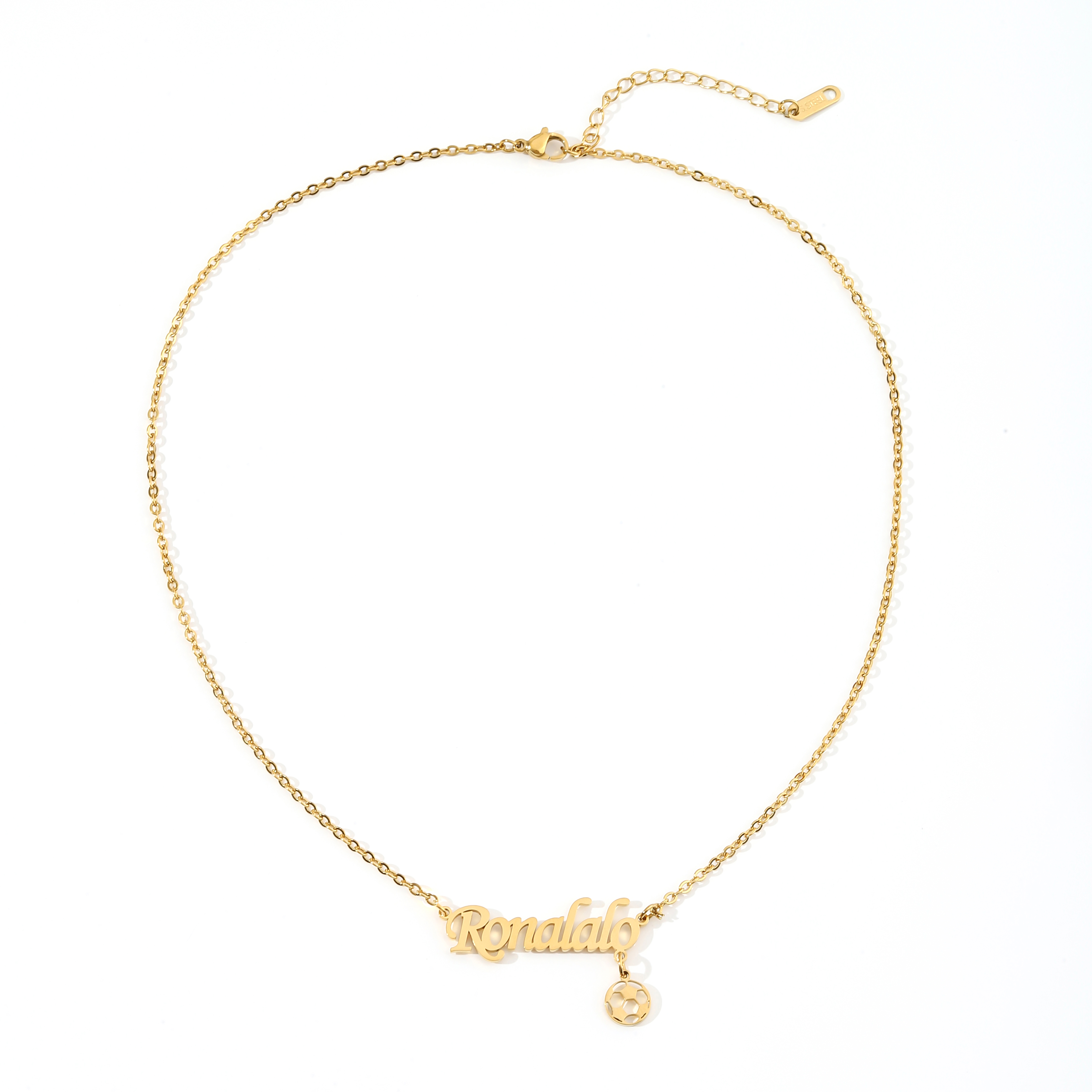 Custom Name Football Pendant Necklace