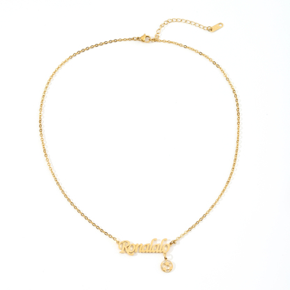 Custom Name Football Pendant Necklace