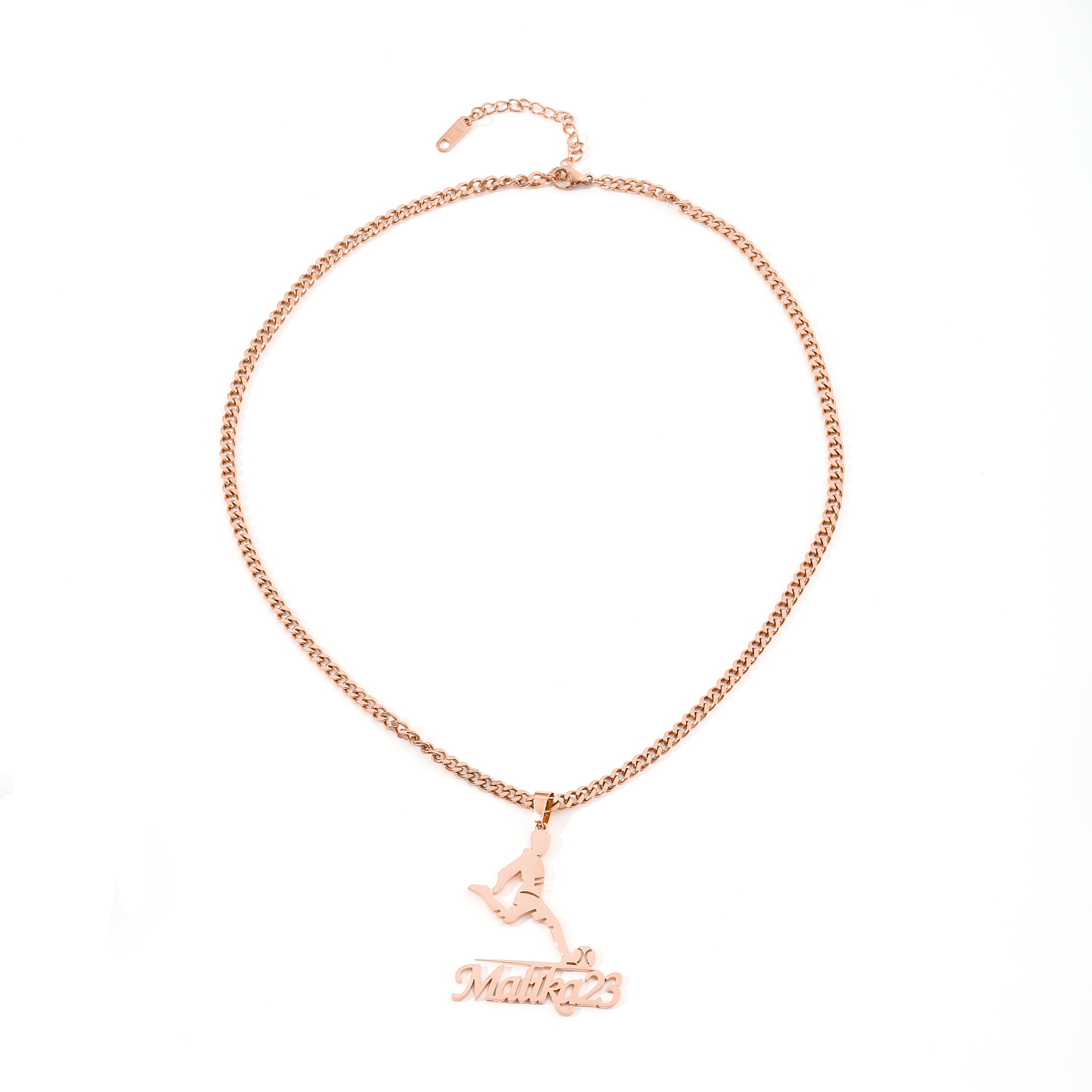 Custom Name Necklaces with Sports Shapes for Football Players