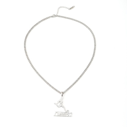 Custom Name Necklaces with Sports Shapes for Football Players