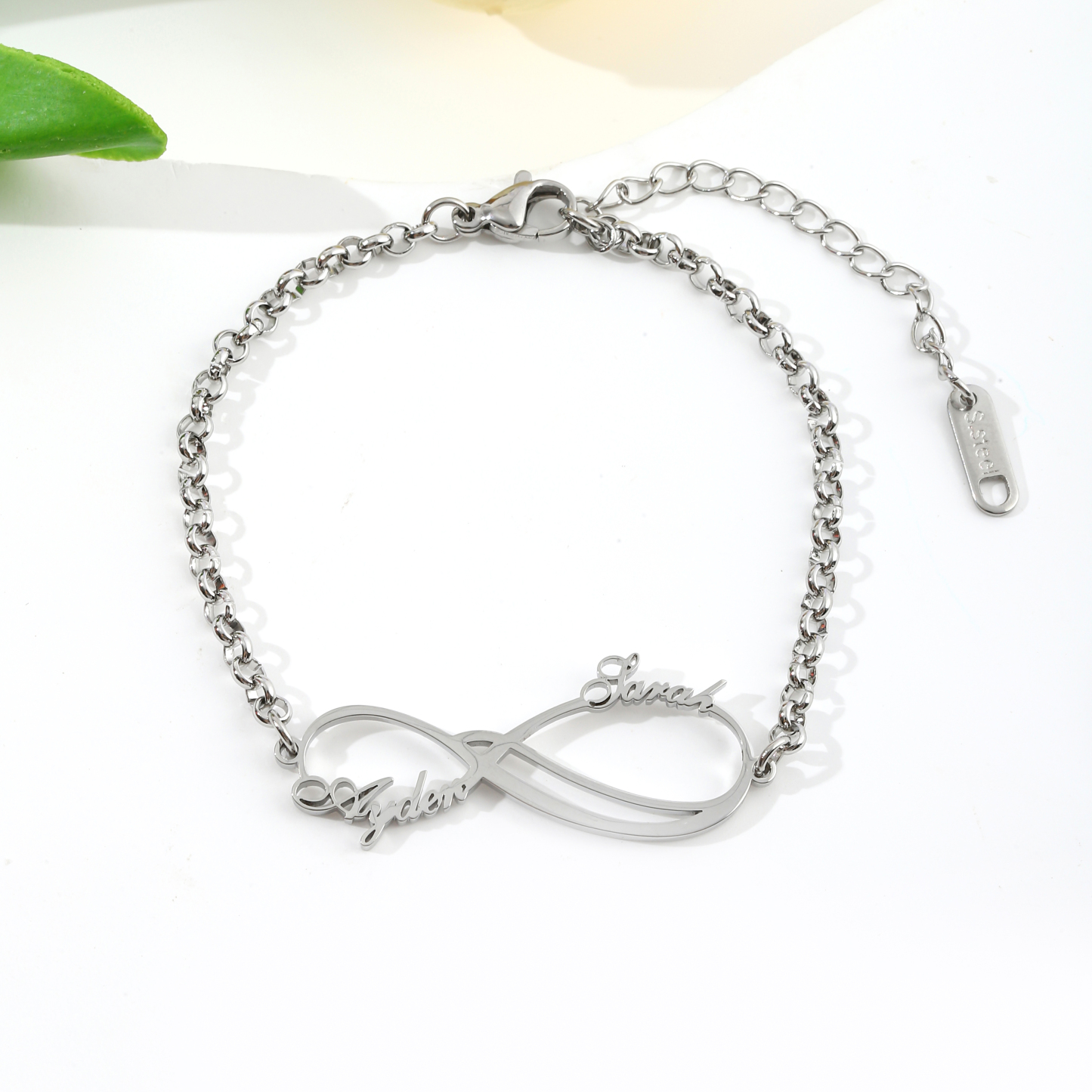 Infinite Loop Custom Double Name Bracelets and Ankle