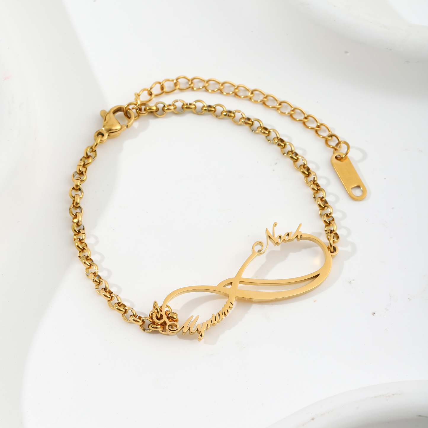 Infinite Loop Custom Double Name Bracelets and Ankle