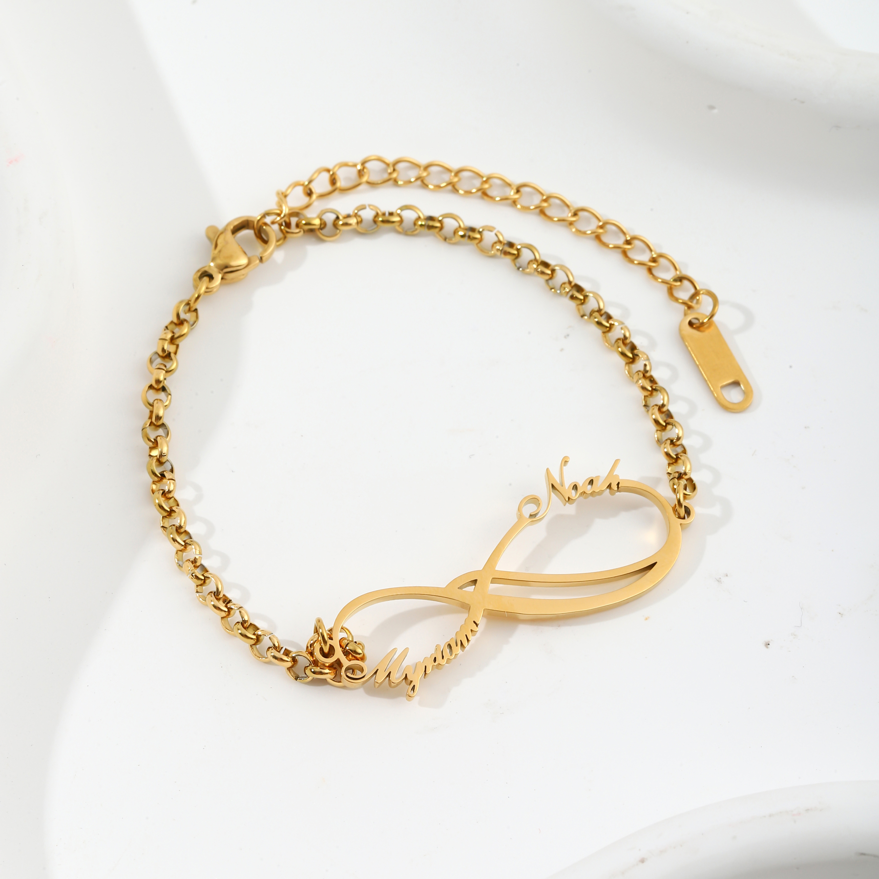 Infinite Loop Custom Double Name Bracelets and Ankle
