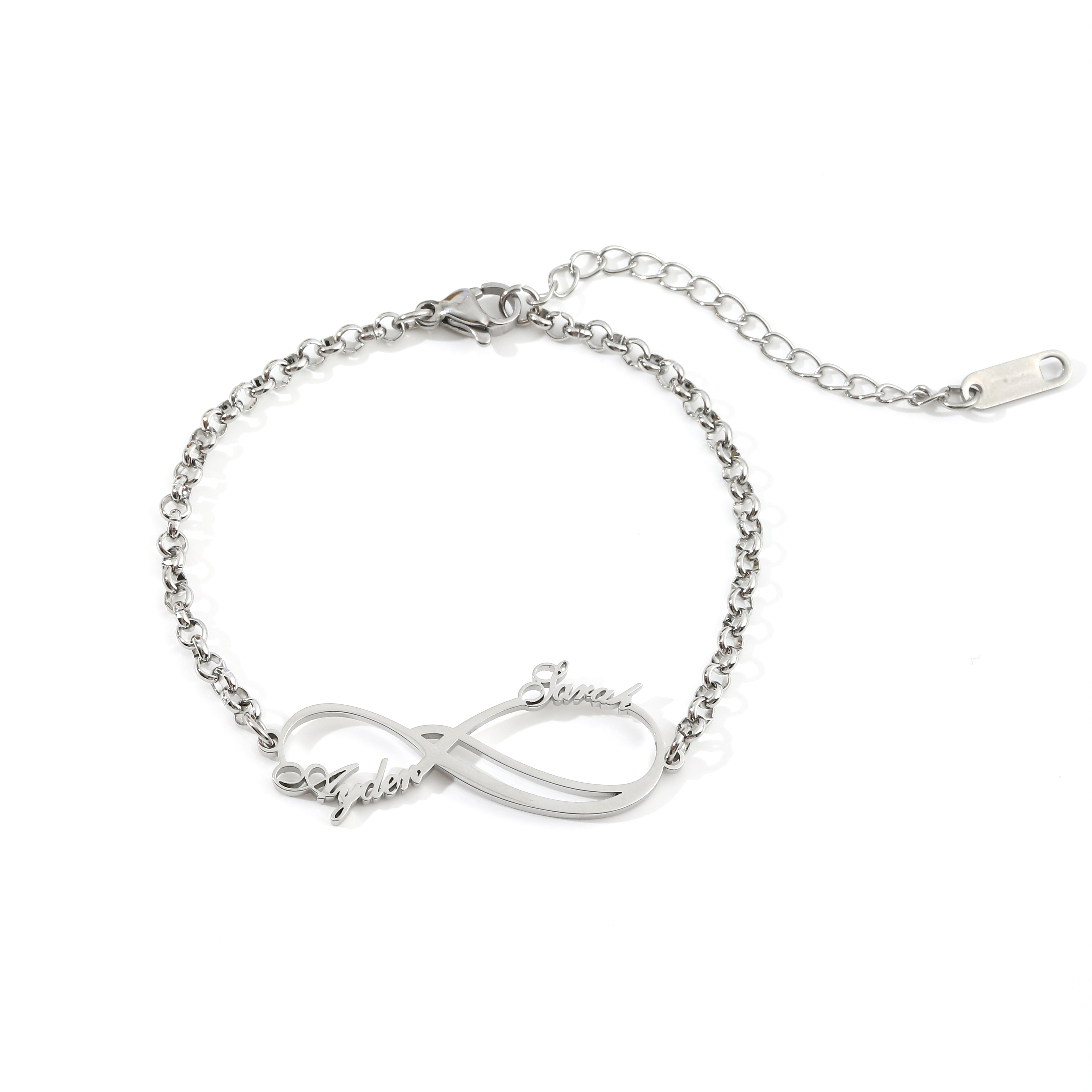 Infinite Loop Custom Double Name Bracelets and Ankle
