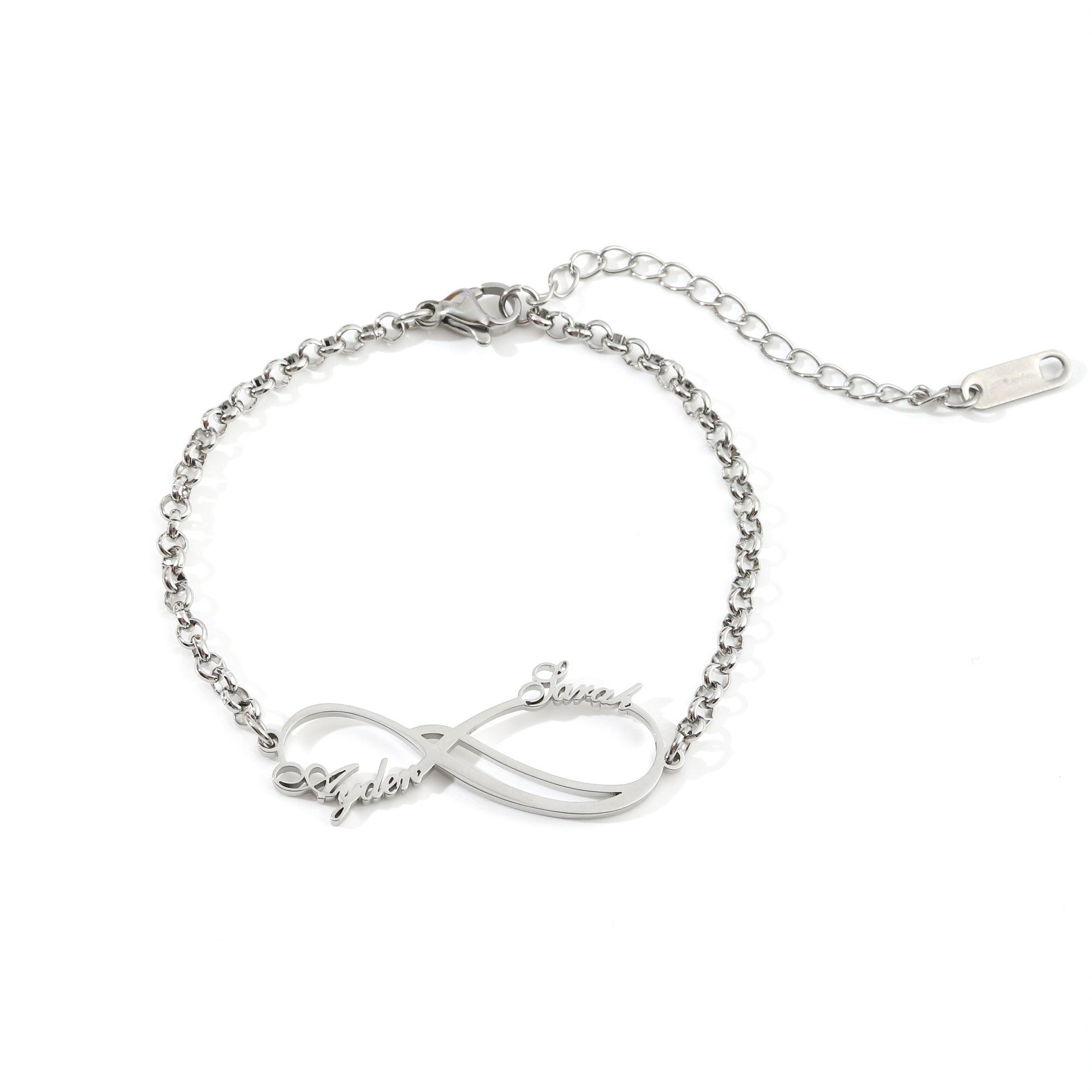Infinite Loop Custom Double Name Bracelets and Ankle