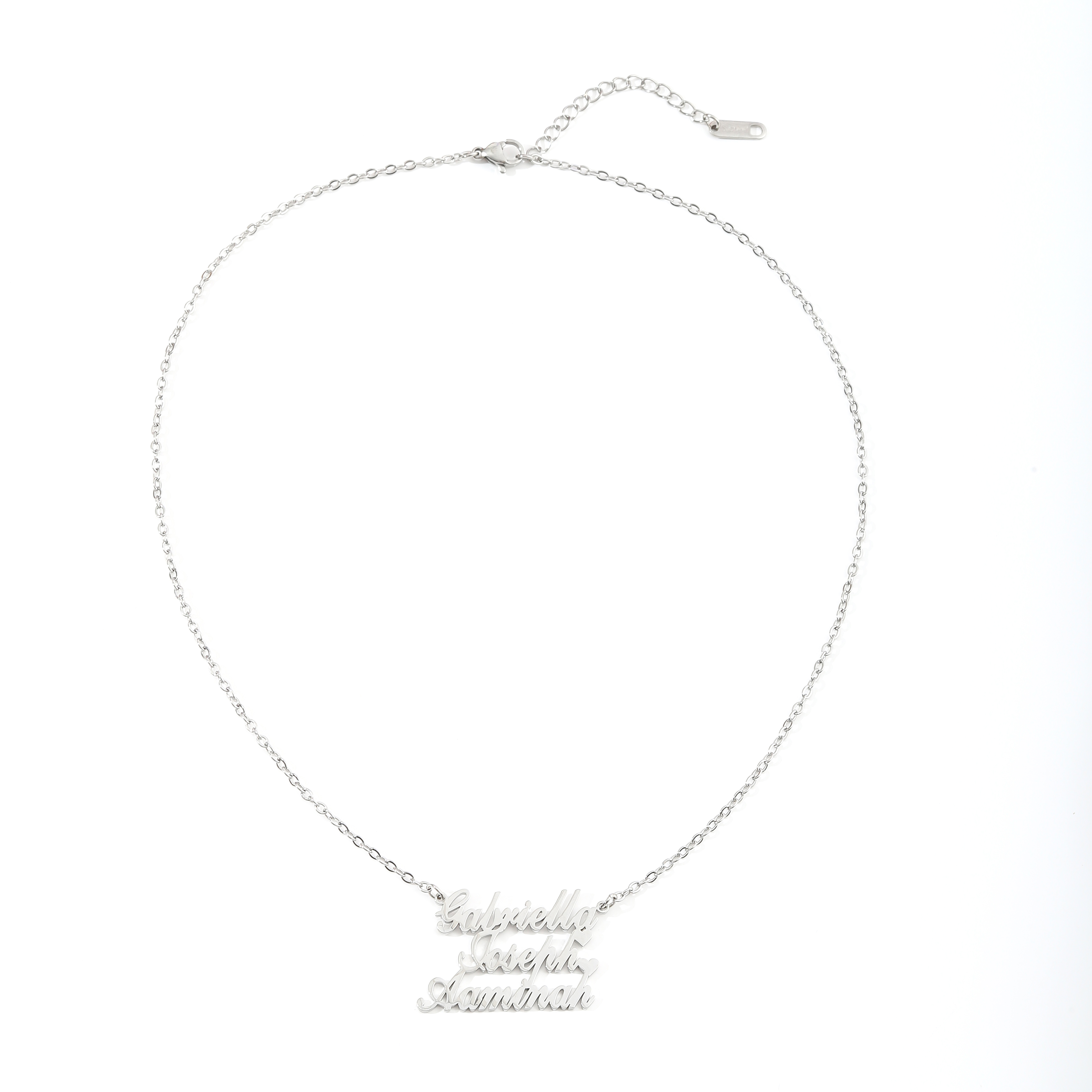 Custom Necklace with Overlapping Combination of Multiple Names