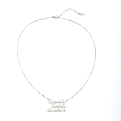 Custom  Necklace with Overlapping Combination of Multiple Names