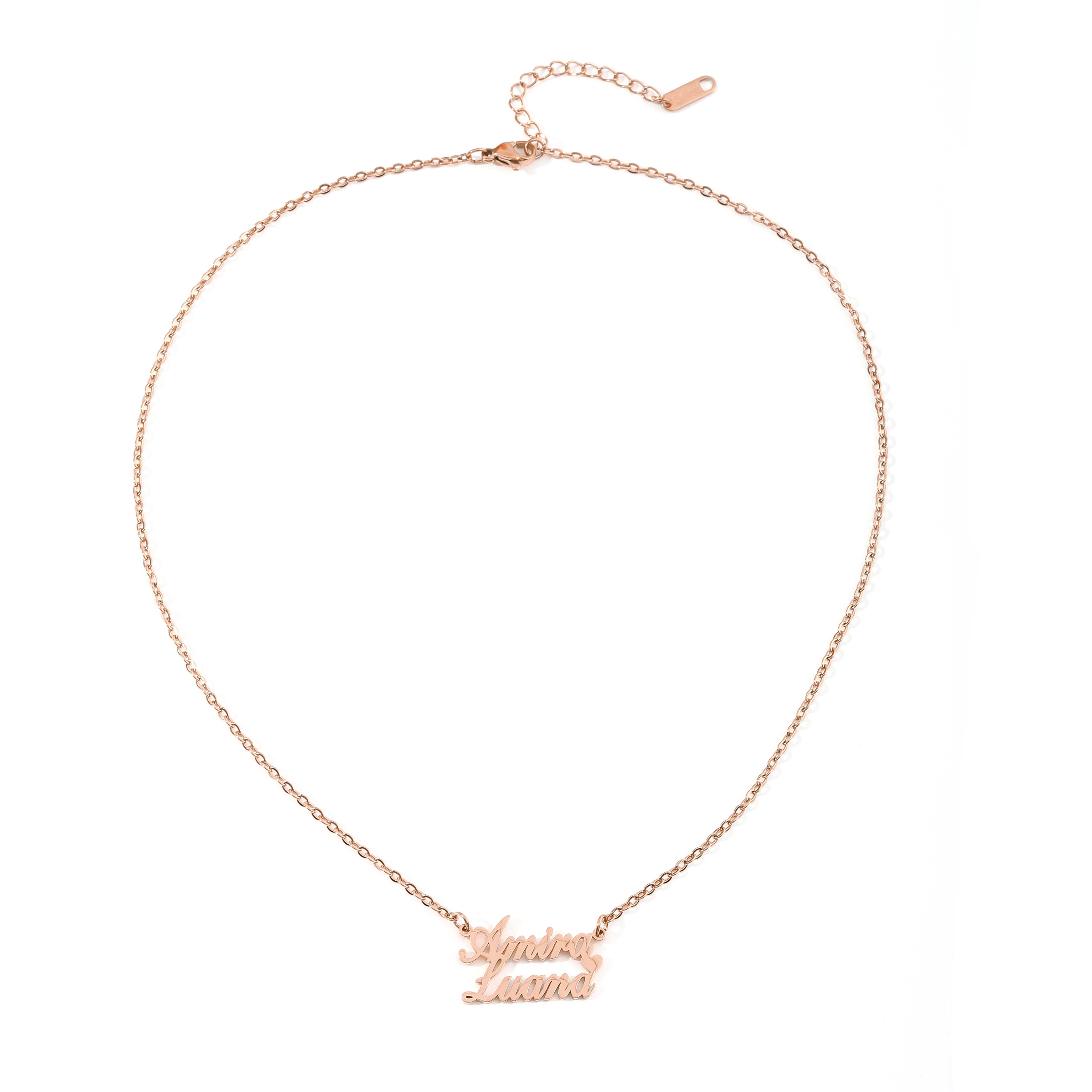 Custom  Necklace with Overlapping Combination of Multiple Names