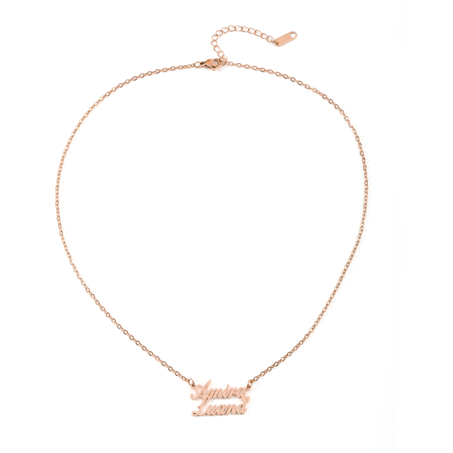 Custom  Necklace with Overlapping Combination of Multiple Names