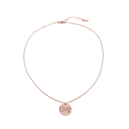 Custom Lover's Map of the 50 States in the United States Necklace