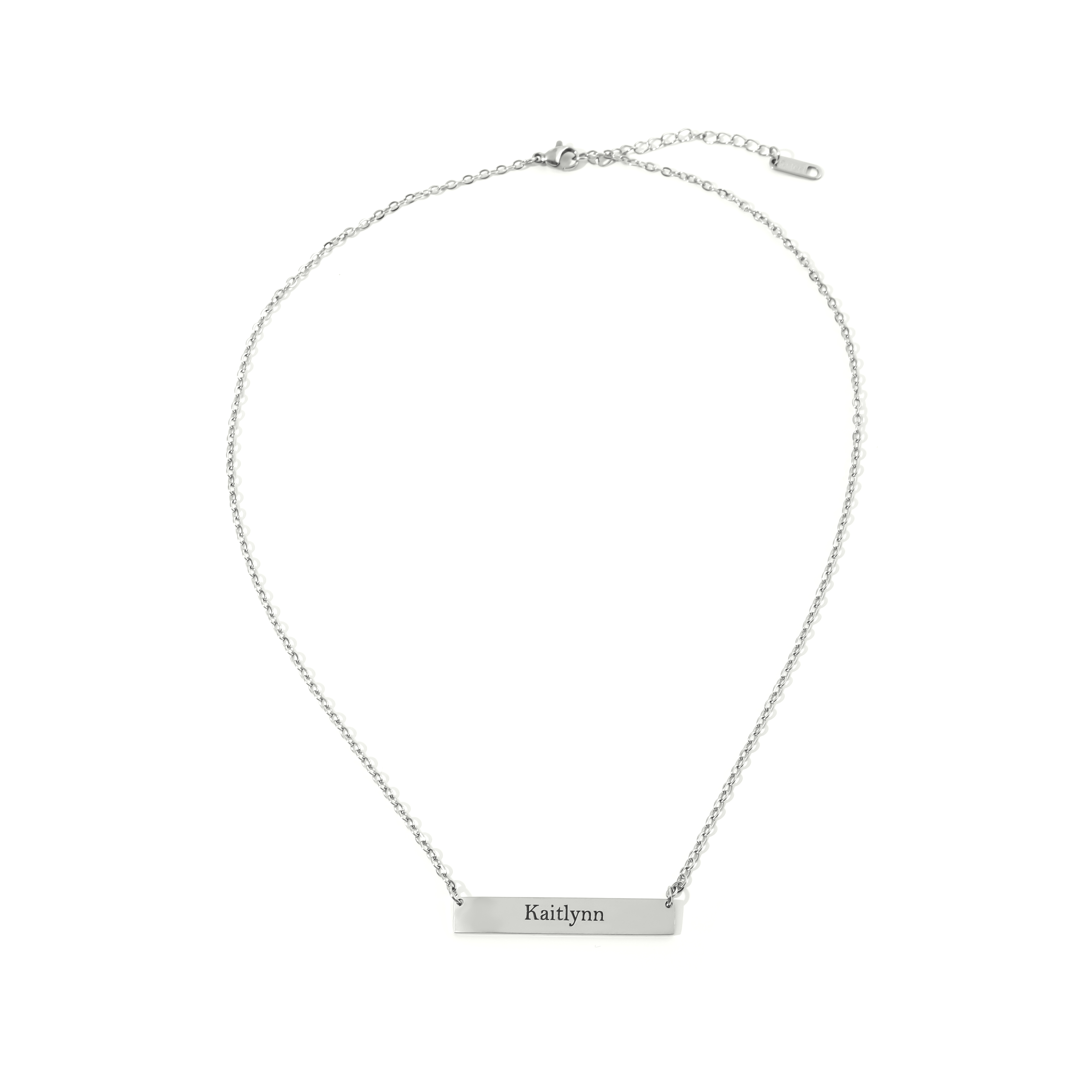 Design-style Custom Name Necklace in Long Strip Shape