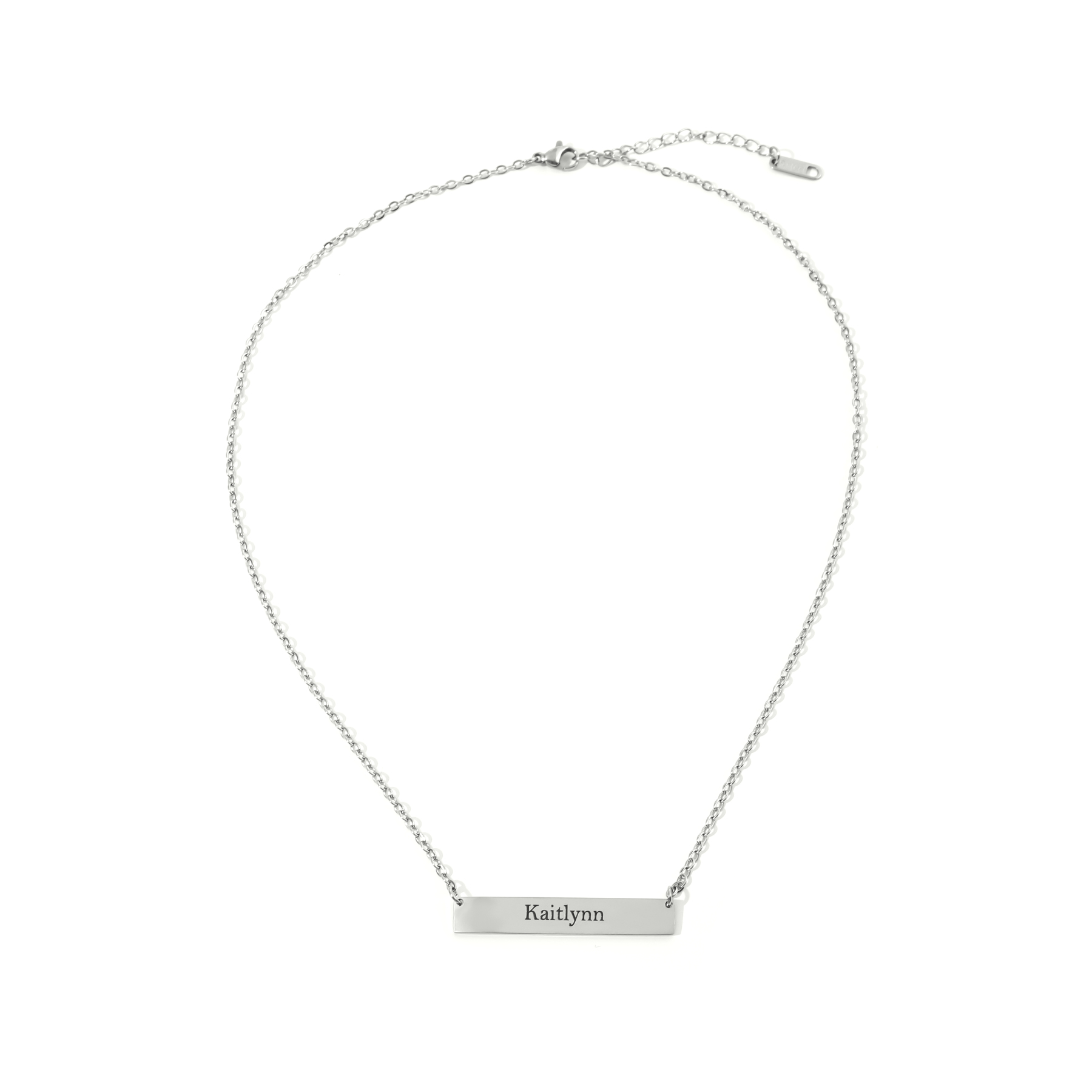 Design-style Custom Name Necklace in Long Strip Shape