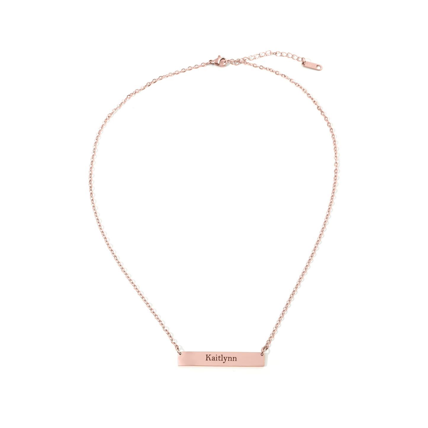Design-style Custom Name Necklace in Long Strip Shape