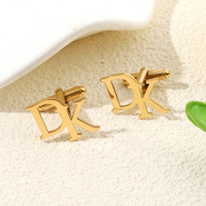 [Copy]Custom Misaligned Letter Cufflinks
