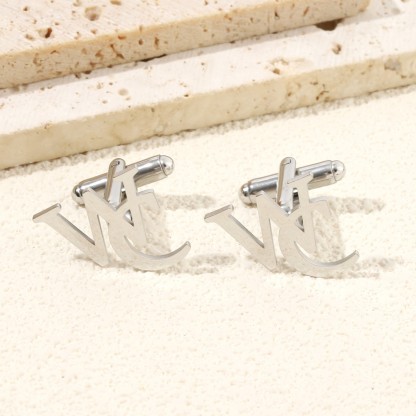 [Copy]Custom Misaligned Letter Cufflinks
