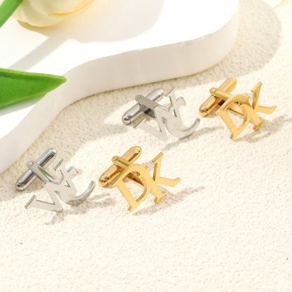 [Copy]Custom Misaligned Letter Cufflinks
