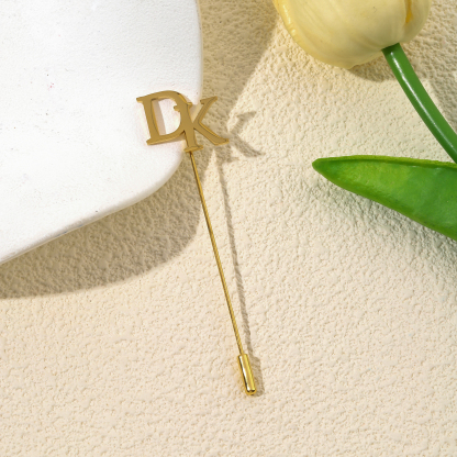 Custom Dislocation Name Interlaced Brooches