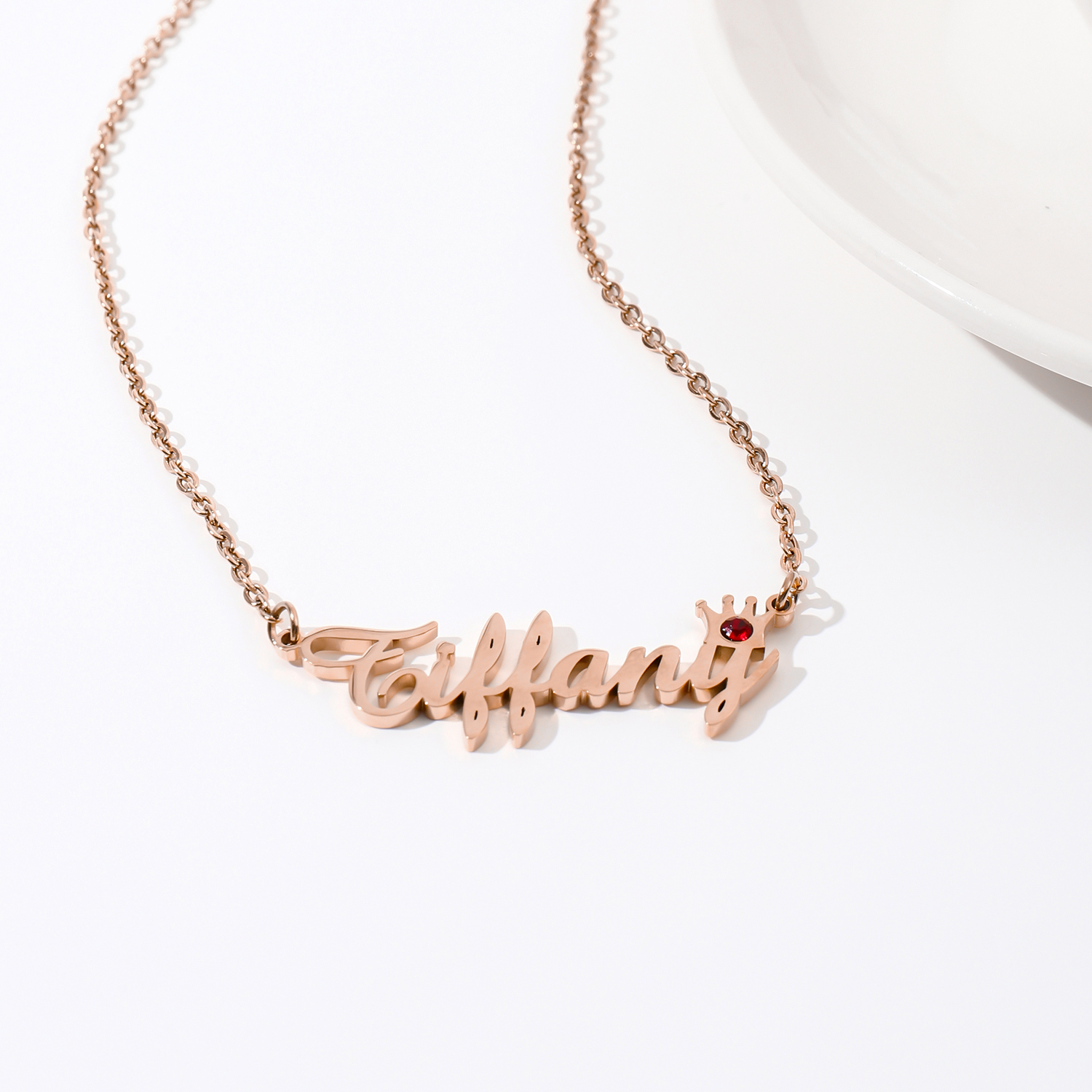 [Copy]Custom Name Necklace with Shining Birthstones